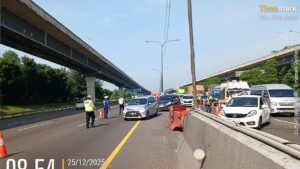 Contraflow di Tol Japek Km 47-65 Diberlakukan untuk Kelancaran Arus Libur Nataru