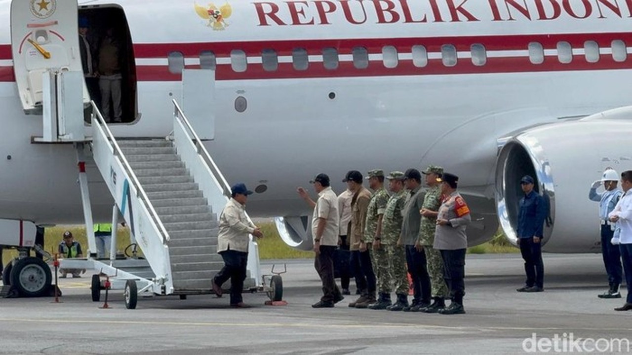 Presiden Prabowo Tiba di Sumut, Tinjau Jembatan Bailey Sungai Garoga Tapsel Pasca Bencana