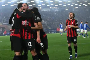 Adrien Rabiot Cetak Dua Gol, AC Milan Tundukkan Como 3-1 di Stadion Giuseppe Sinigaglia