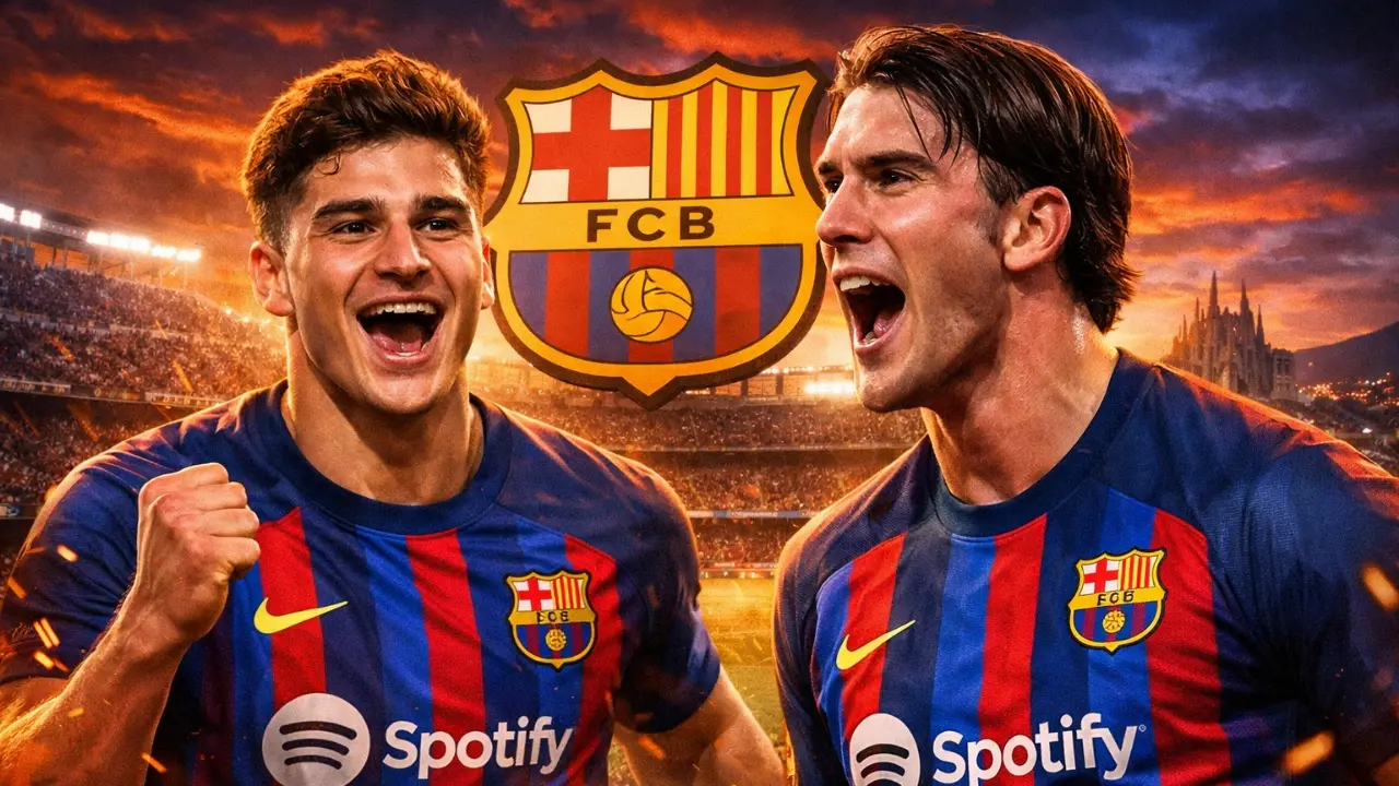 Barcelona Dirumorkan Bidik Julian Alvarez Dan Dusan Vlahovic Untuk Gantikan Lewandowski