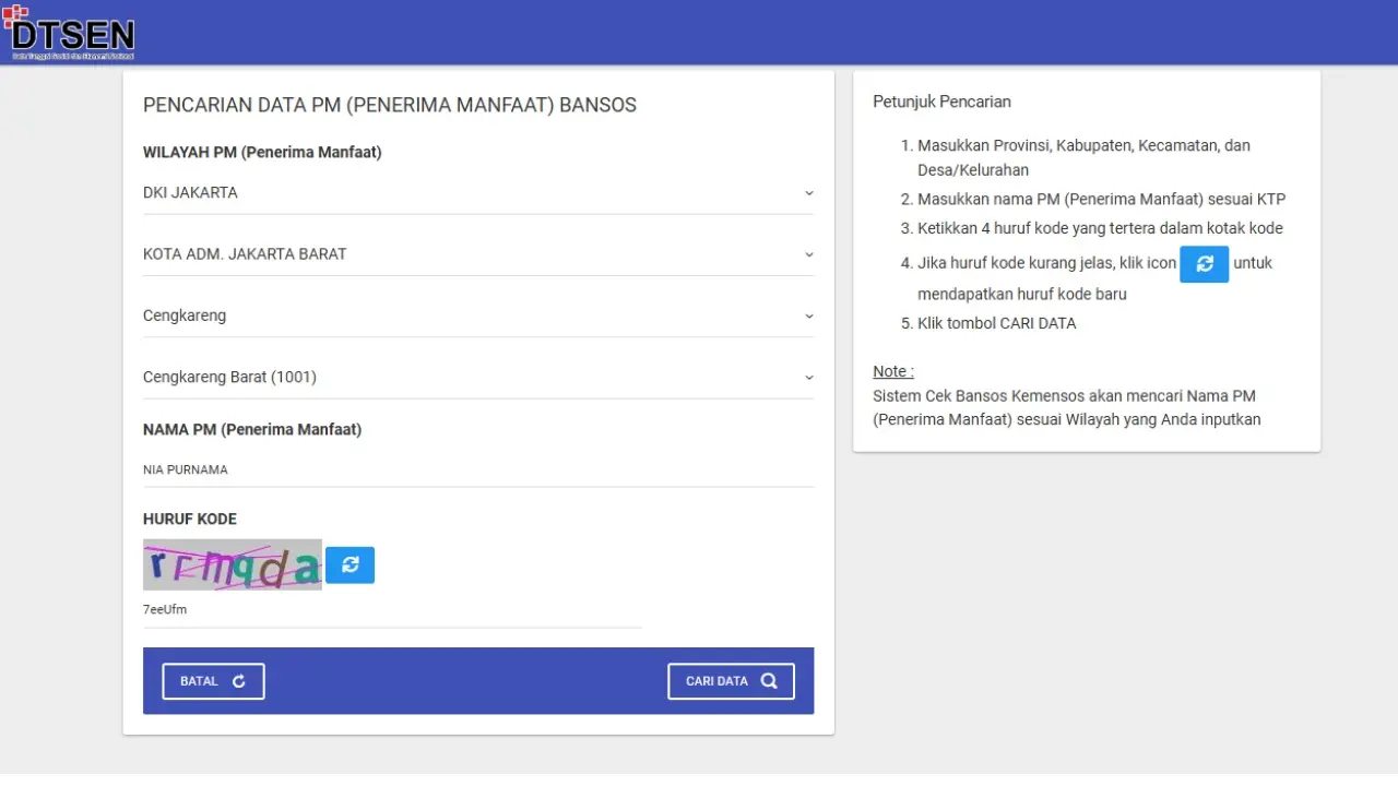 Cara Cek Penerima Bansos 2026 Lewat Hp Kemensos Gunakan Data Tunggal Dtsen Agar Tepat Sasaran