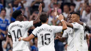 Real Madrid vs Monaco: Mbappe dan Vinicius Antar Kemenangan 6-1