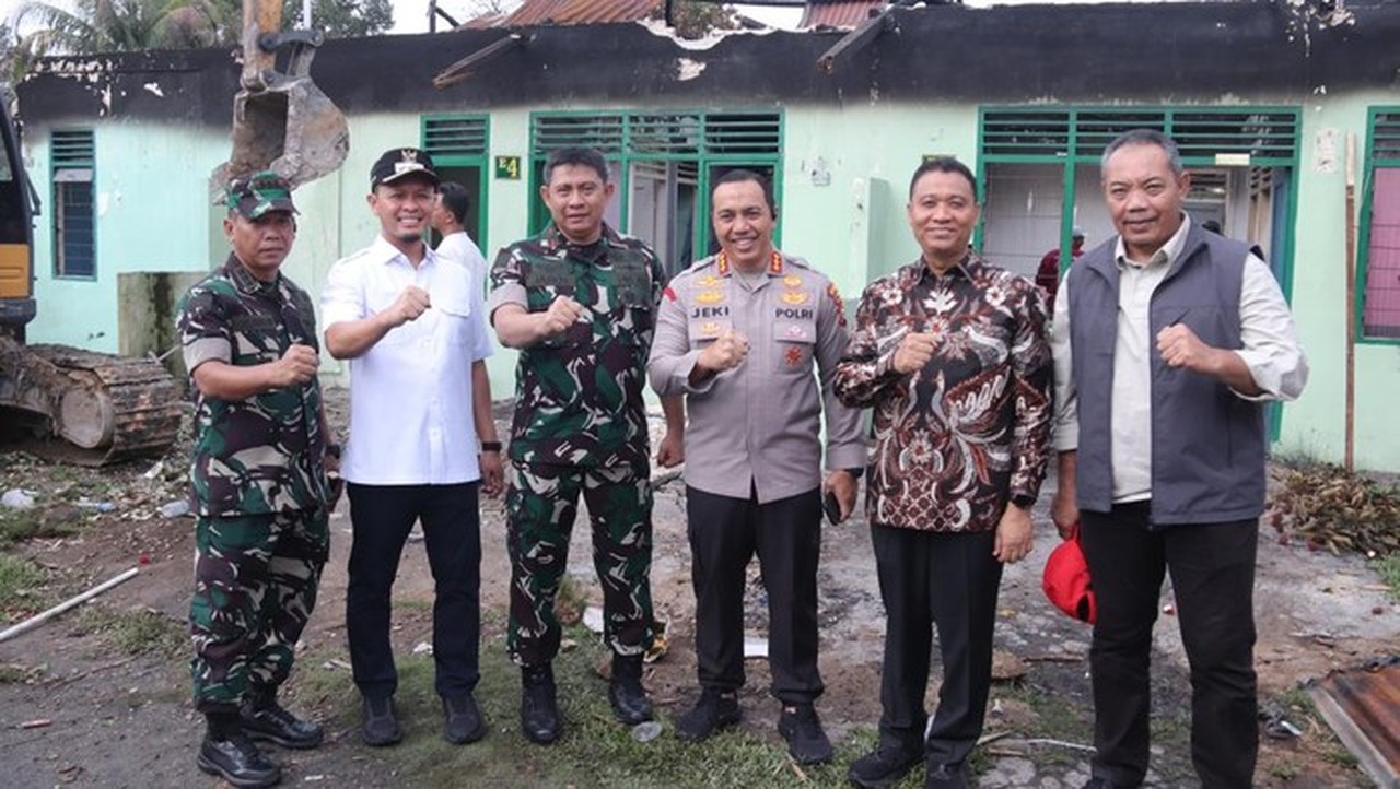Enam Rumah Dinas TNI di Pekanbaru Dibangun Ulang Pasca Kebakaran, Pemerintah Kota Turun Tangan