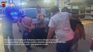PHL Polres Bogor Dibegal di Cileungsi, Dua Pelaku Berhasil Diringkus Setelah Tabrak Tiang Listrik