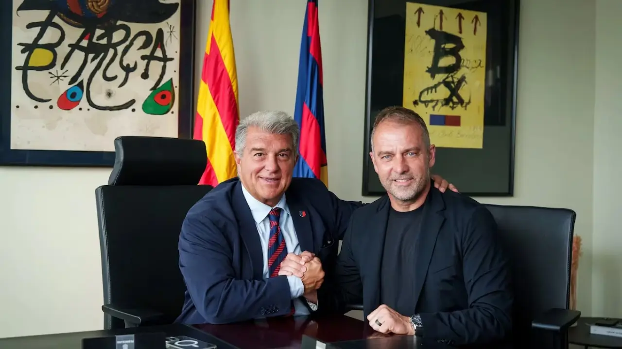 Janji Laporta Jelang Pilpres Pertahankan Hansi Flick Di Barcelona Selama Dia Mau