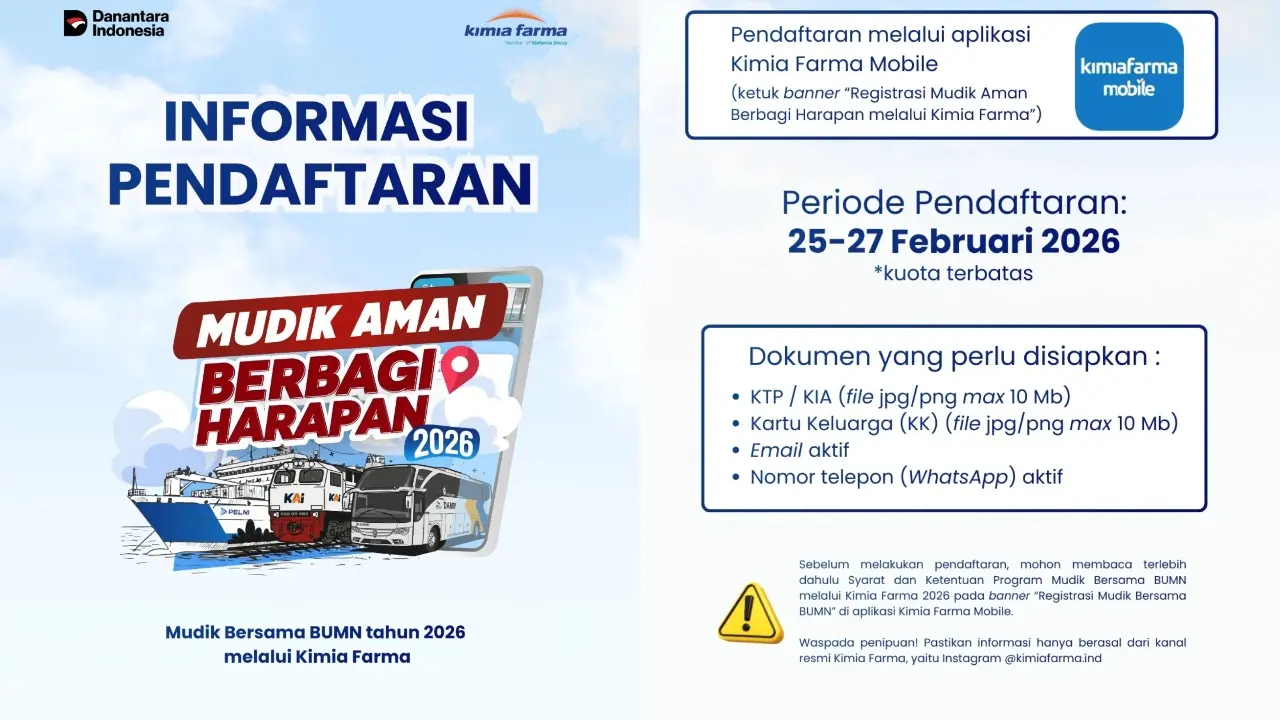 Kimia Farma Buka Pendaftaran Mudik Bersama Bumn 2026