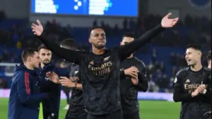 Gabriel Magalhaes Raih Man of the Match di Laga Brighton vs Arsenal