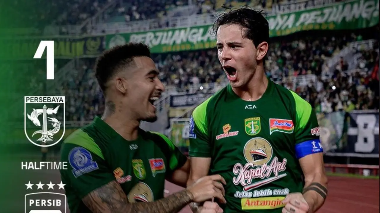 Hasil Sementara Persebaya Vs Persib Bandung 1 0 Gol Penalti Bruno Bawa Bajul Ijo Unggul