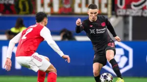 Rating Pemain Bayer Leverkusen vs Arsenal 1-1: Palacios Menonjol, Jurrien Timber Tuai Nilai Rendah