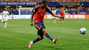 Lamine Yamal Lewati Rekor Messi Usai Cetak Gol Perdana di Piala Dunia 2026