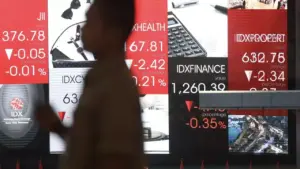 IHSG Turun 2,87% Dalam Sejam, Lima Saham Tembus ARB